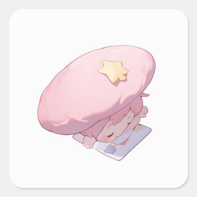 Adesivo Quadrado Arte Encantadora Whimsic (Frente)