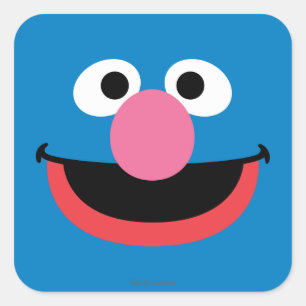 Adesivo Quadrado Arte Facial do Grover