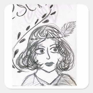 Adesivo Quadrado Arte feita a mão