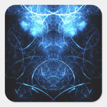 Arte Fractal de Energia Nebulosa Azul
