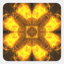 Arte Fractal Solar de Ouro Fundido