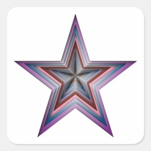 Adesivo Quadrado arte geométrica abstrato estrela