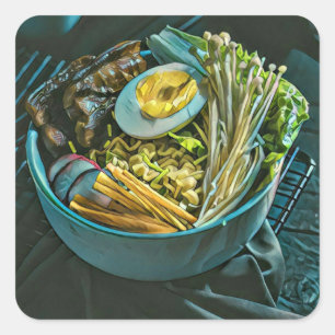 Adesivo Quadrado Arte Japonesa Retroativa