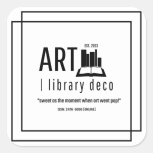 Adesivo Quadrado ARTE   library deco™ - O Design de logotipo origin