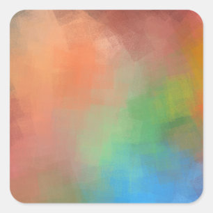 Adesivo Quadrado Arte Moderna Abstrata Modelo em Branco Elegante