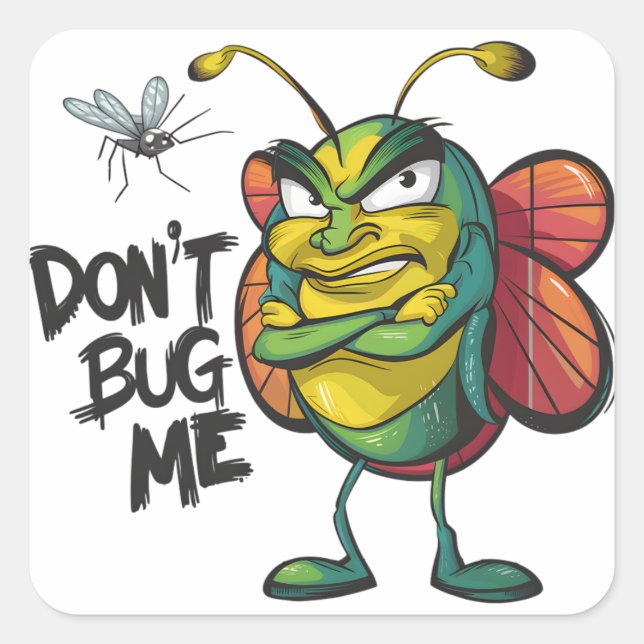 Adesivo Quadrado Arte na rua Sass Inseto (Frente)