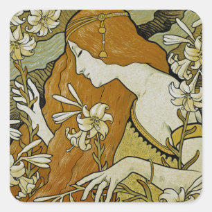 Adesivo Quadrado Arte Nouveau de L'Ermitage