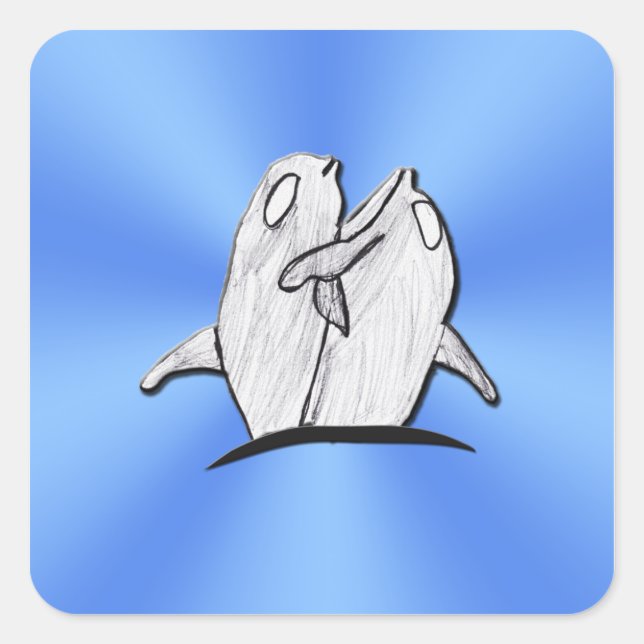 Adesivo Quadrado Arte por Crianças - Praça dos Sticks de Abraços de (Frente)