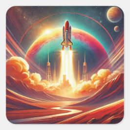 Adesivo Quadrado arte surreal