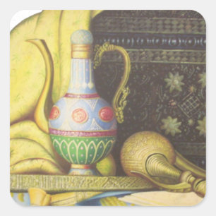 Adesivo Quadrado Artefatos Adoráveis Egípcios: Segredos dos Faraós