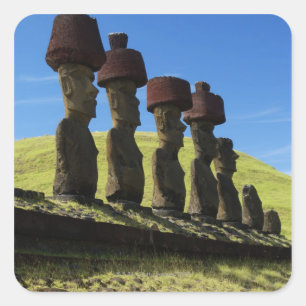 Adesivo Quadrado Artefatos Rapa Nui, Ilha Páscoa