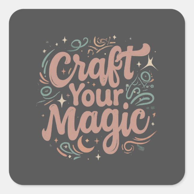 Adesivo Quadrado artesanato (Frente)