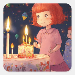 Adesivo Quadrado Artesanato de arte