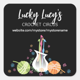 Adesivo Quadrado Artesanatos de fios de anzóis de flores