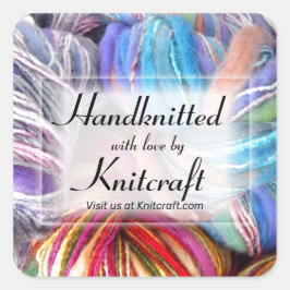 Adesivo Quadrado Artesanatos de tricô