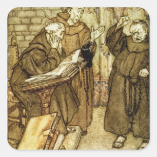 Adesivo Quadrado Arthur Rackham  Illustration 'do Jackdaw do Rh