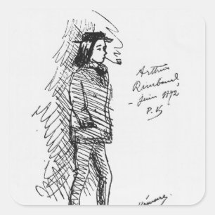 Adesivo Quadrado Arthur Rimbaud junho de 1872