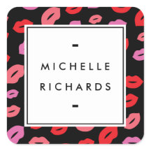 Artista de Beleza Rosa/Vermelho/Preto com Impressã