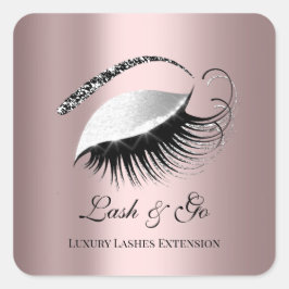 Adesivo Quadrado Artista Lash Silver, Artista do Diamond Dourado ro
