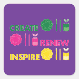 Adesivo Quadrado Artsy Spring Knolling Sticker