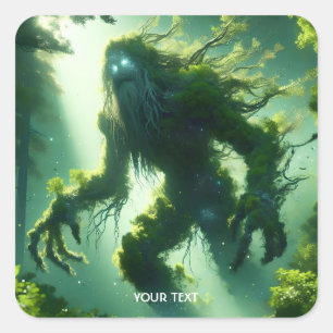 Adesivo Quadrado Árvore da Floresta Gigante Fantasy