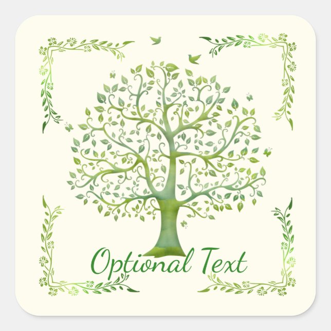 Adesivo Quadrado Árvore da Vida (Frente)