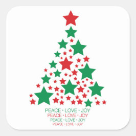 Adesivo Quadrado Árvore de estrelas elegante