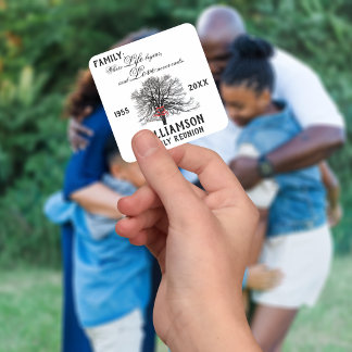 Adesivo Quadrado Árvore de Lembrança da Reunião de Família Citação