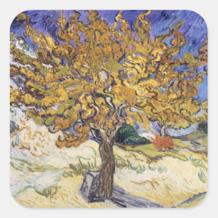 Adesivo Quadrado Árvore de Mulberry de Vincent van Gogh  , 1889