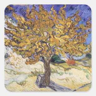 Adesivo Quadrado Árvore de Mulberry de Vincent van Gogh  , 1889