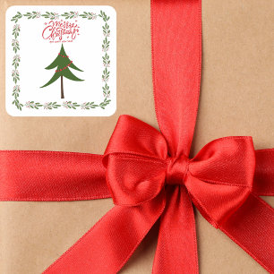 Adesivo Quadrado Árvore de Natais vintages retrorreflectores e zona