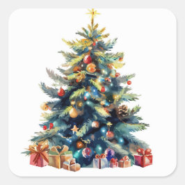 Adesivo Quadrado Árvore de natal