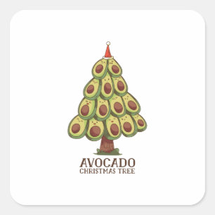 Adesivo Quadrado Árvore de natal Avocado