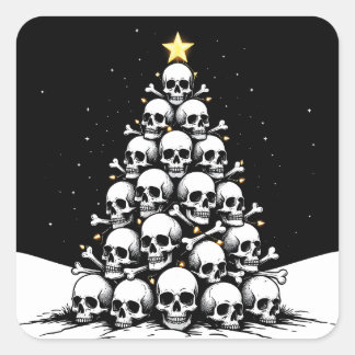 Adesivo Quadrado Árvore de Natal Gótica III