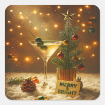 Árvore de Natal Mid Century Merry & Bright Martini