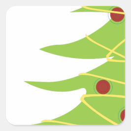 Adesivo Quadrado Árvore de Natal Moderna Simples