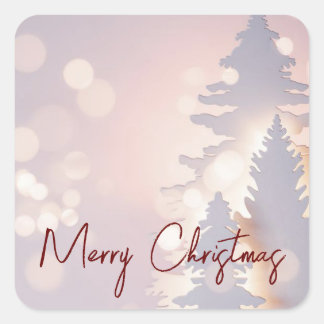 Adesivo Quadrado Árvore de Natal Sparkly