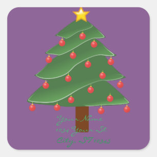 Adesivo Quadrado Árvore de Natal Thunder_Cove