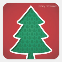 Adesivo Quadrado Árvore moderna cortada