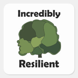 Adesivo Quadrado Árvore Plátano Incrivelmente Resiliente Inspirador