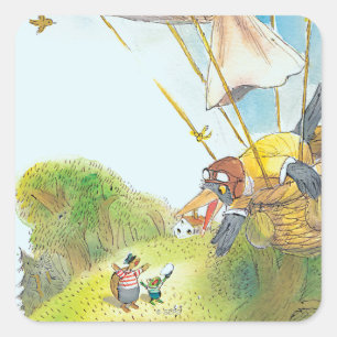 Adesivo Quadrado As aventuras de Ted, de Ed e de Caroll