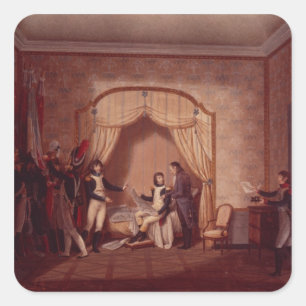 Adesivo Quadrado As bandeiras capturadas de Montenetto e de