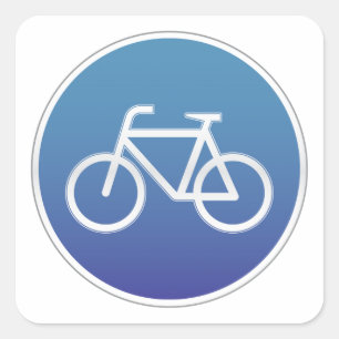 Adesivo Quadrado As bicicletas permitiram o sinal de estrada