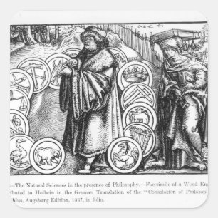 Adesivo Quadrado As ciências naturais na presença de