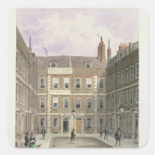 Adesivo Quadrado As construções de Bartlett, Holborn, 1838
