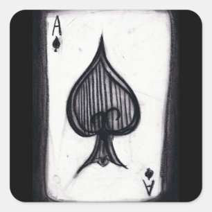 Adesivo Quadrado Ás de Espadas