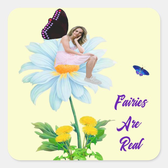 Adesivo Quadrado As Fadas São Selantes De Envelopes Reais (Frente)