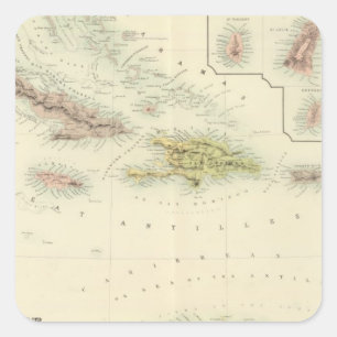 Adesivo Quadrado As Índias Ocidentais