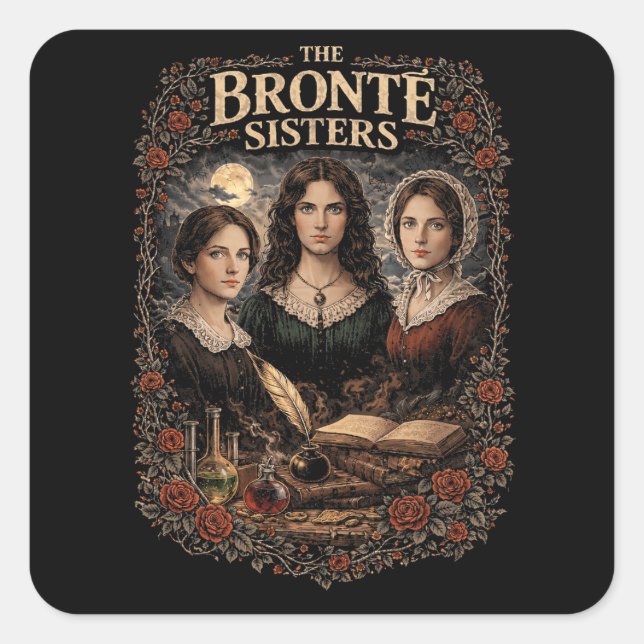 Adesivo Quadrado As Irmãs Brontë (Frente)