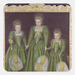 Adesivo Quadrado As irmãs de Egerton, 1601/02